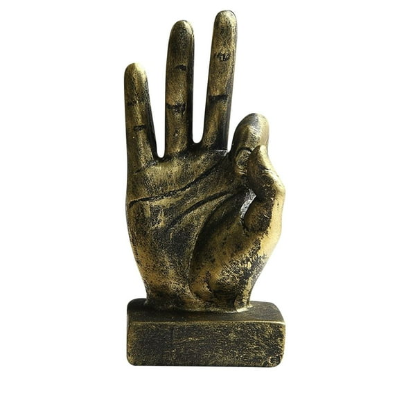 Vikakiooze Home Decor Gesture Finger Model Home Decoration Bar Model Room Desktop Decoration Resin Craft Gift Luxury