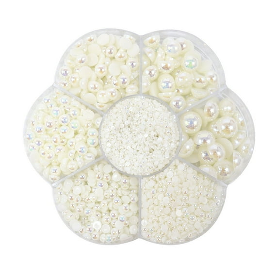 Vikakiooze Home Decor Half Pearl Craft Flat Back Pearl Jewelry For DIY Accessory Art And Fashion Projects