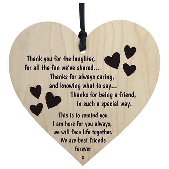 Vikakiooze Home Decor Handmade Wooden Commemorative Love Wooden Sign Pendant