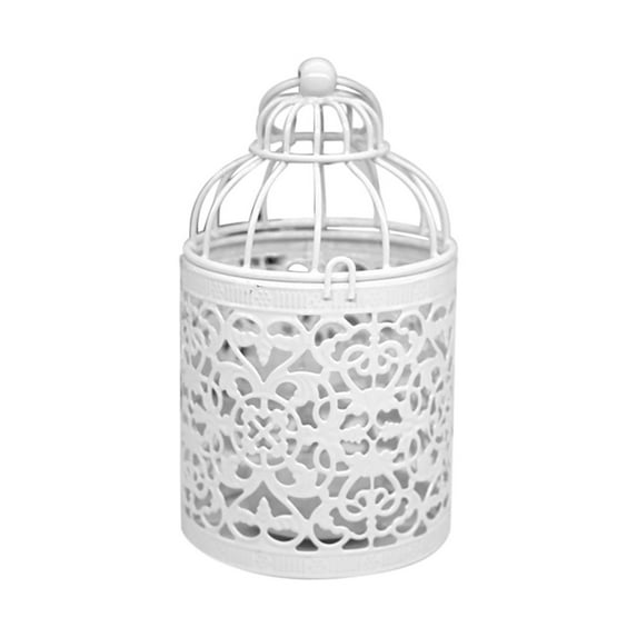 Vikakiooze Home Decor Hanging Bird Cage Candles Holder Retro Iron Candlestick Lantern Home Party Decor
