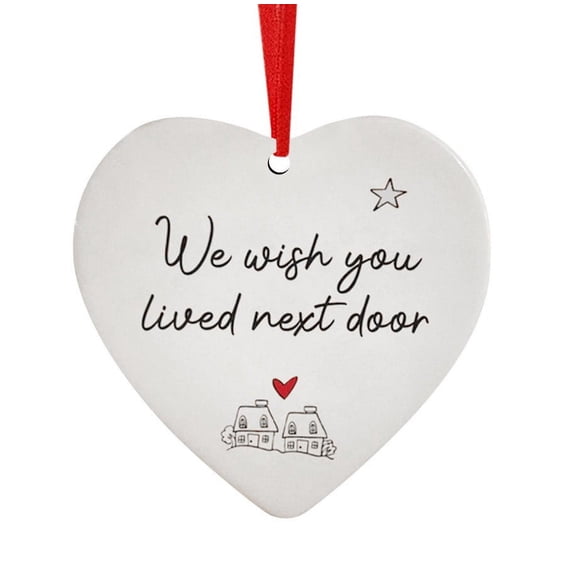 Vikakiooze Home Decor , I Wish You Lived Nex Door Gifts For Best Friend Valentine's Day OrnamentSister Outdoor Decorations Valentine's Day Heart Hanging Ornaments Outdoor Valent