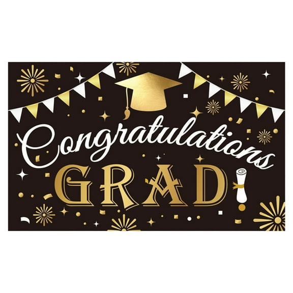 Vikakiooze Home Decor , Large Class Of Graduate Banner Decorations Congratulations Banner Graduation Party Photograph Background Decorations