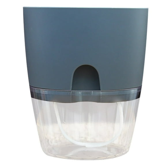 Vikakiooze Home Decor Lazy Flower Pot Automatic Water Absorption Plastic Pot Green Plant Water Culture