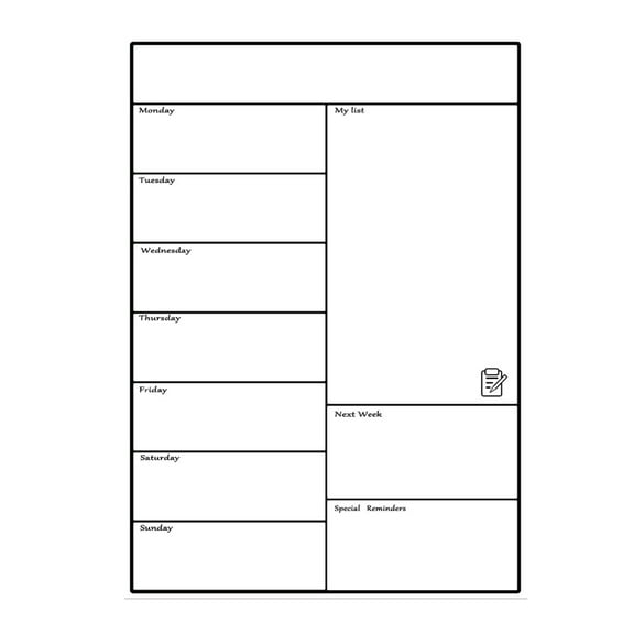 Vikakiooze Home Decor , Magnetic Whiteboard Refrigerator Soft Whiteboard Mobile Weekly Planner