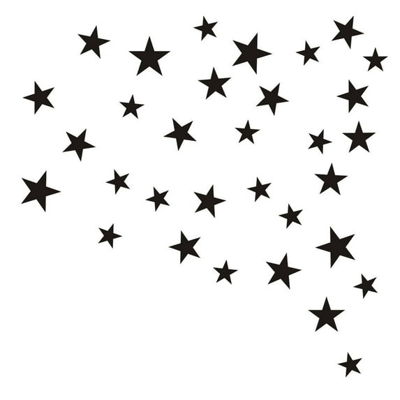 Vikakiooze Home Decor , Mixed size Stars Wall Stickers Kid Decal Art Nursery Bedroom Vinyl Decoration