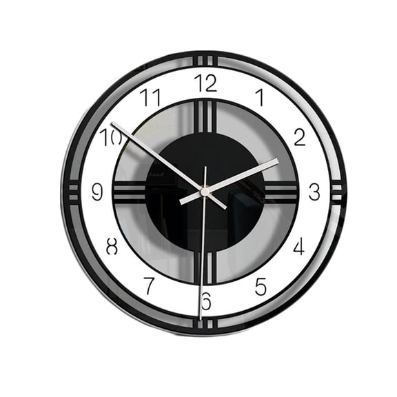 Vikakiooze Home Decor , Nordic Style Wall Clock Silent Transparent Acrylic Clock Home Living Room