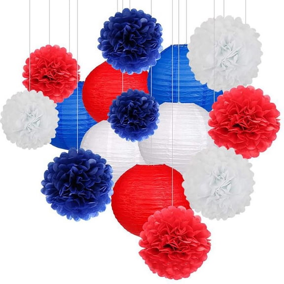Vikakiooze Home Decor , Paper Flower Ball Paper Lantern Set Birthday Party Wedding Decoration 15pcs/set
