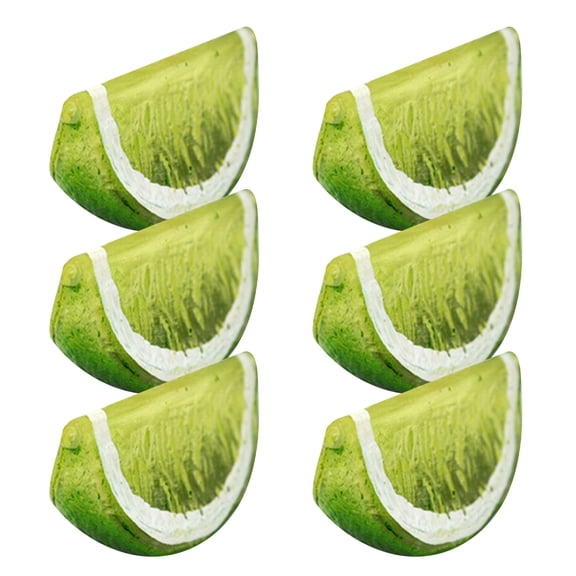 Vikakiooze Home Decor Plastic Moon Shaped Green Lemon Block Realistic Fake Fruit Festival Decoration