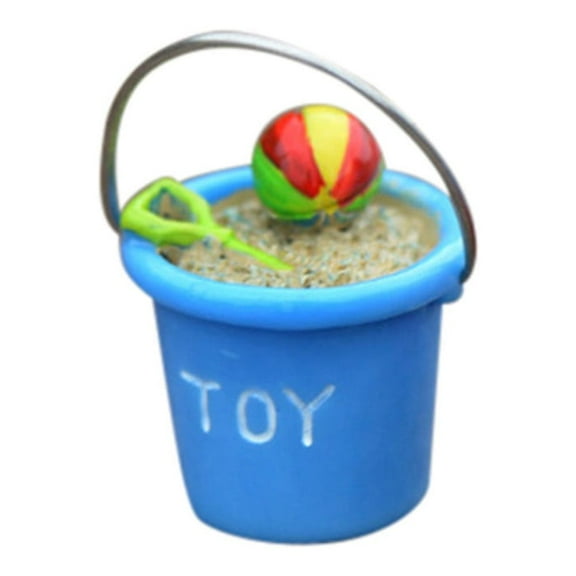 Vikakiooze Home Decor Resin Miniature Beach Bucket DIY Craft Accessory Home Garden Decoration