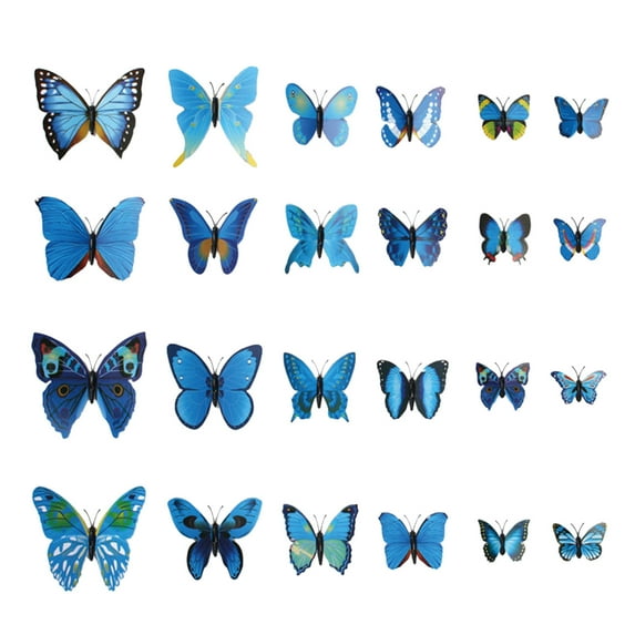 Vikakiooze Home Decor , Single Layer Simulation Butterfly Color Plastic Butterfly Three-dimensional