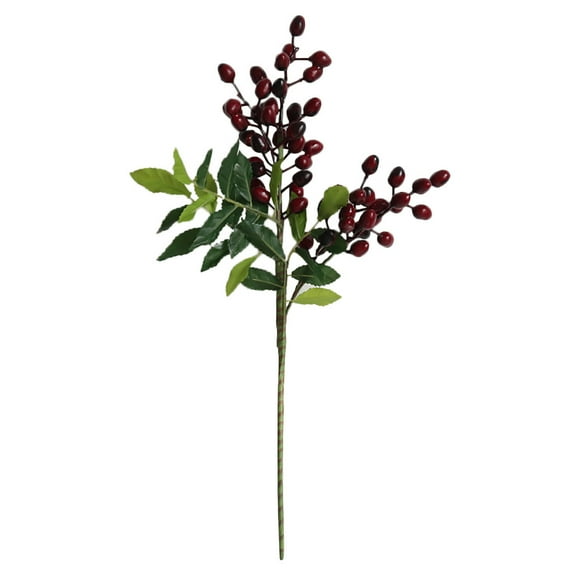 Vikakiooze Home Decor , Single Simulation Artificial Flower Plant Fake Flower Small Berry