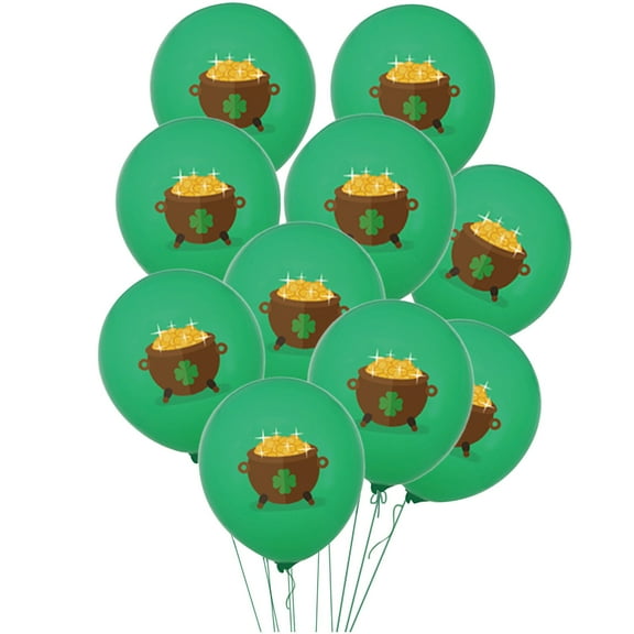 Vikakiooze Home Decor , St Patrick's Day Decoration,Latex And Foil Balloons Kit Round Balloons