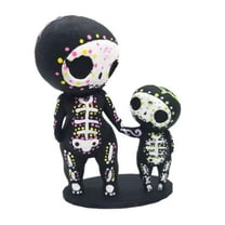 Vikakiooze Home Decor Sugar Skull Coulp Figurine Statues Table Decor Hand Crafts Resin Ornament