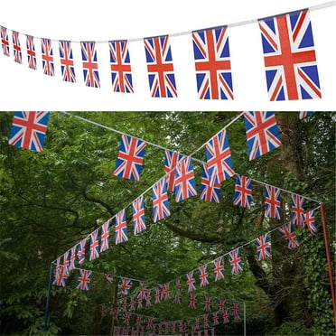 Vikakiooze Home Decor UK Decorative Party Banners PVC Bunting Banner Garden Party Decorations 20pcs 5.5m