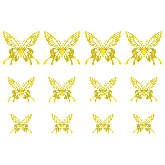 Vikakiooze Home Decor Under $5, 3D Flying Hollow Butterfly Home Decoration Festive Party Layout Cardboard Butterfly Wall Sticker