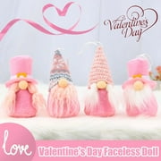 Vikakiooze Home Decor Under $5, 4PCS Valentines Day Creative Plush Faceless Doll Decoration OrNaments Present