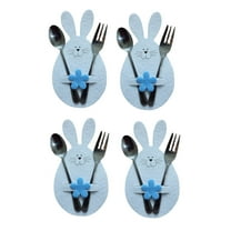 Vikakiooze Home Decor Under $5, 4pcs Easter Cutlery Bag Set Festive Party Cutlery Decoration Bag Cutlery Decoration