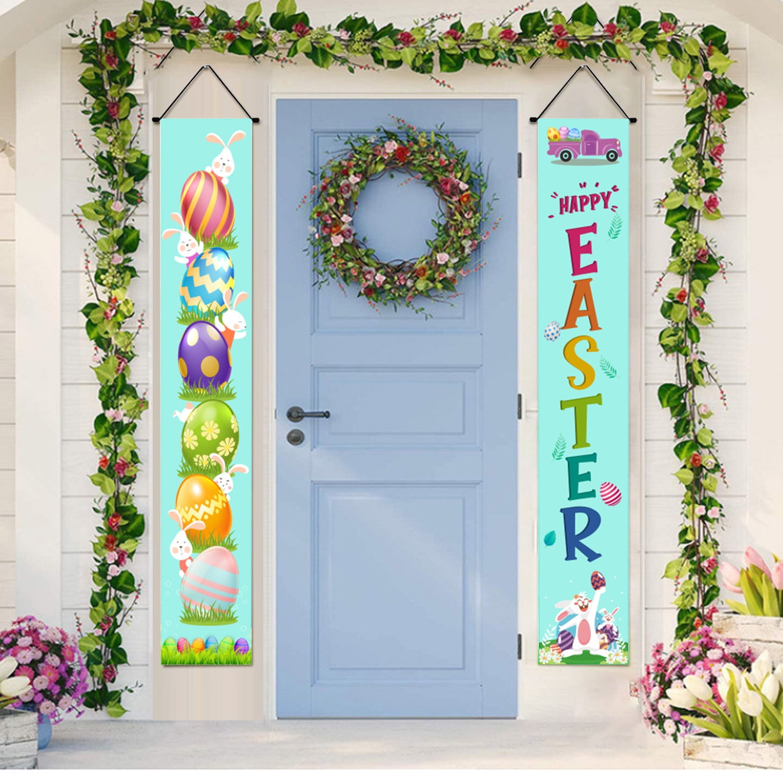 Vikakiooze Home Decor Under $5, Easter Banner Hanging Decorations For