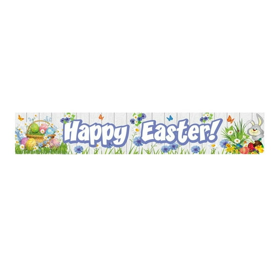 Vikakiooze Home Decor Under $5, Garden Decoration Easter Banner Flag Happy Easter Holiday Decoration Banner