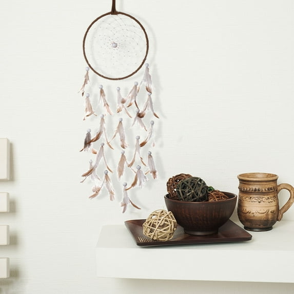 Vikakiooze Home Decor Under $5, Handmade Lace White Feather Wall Hanging Home Decoration
