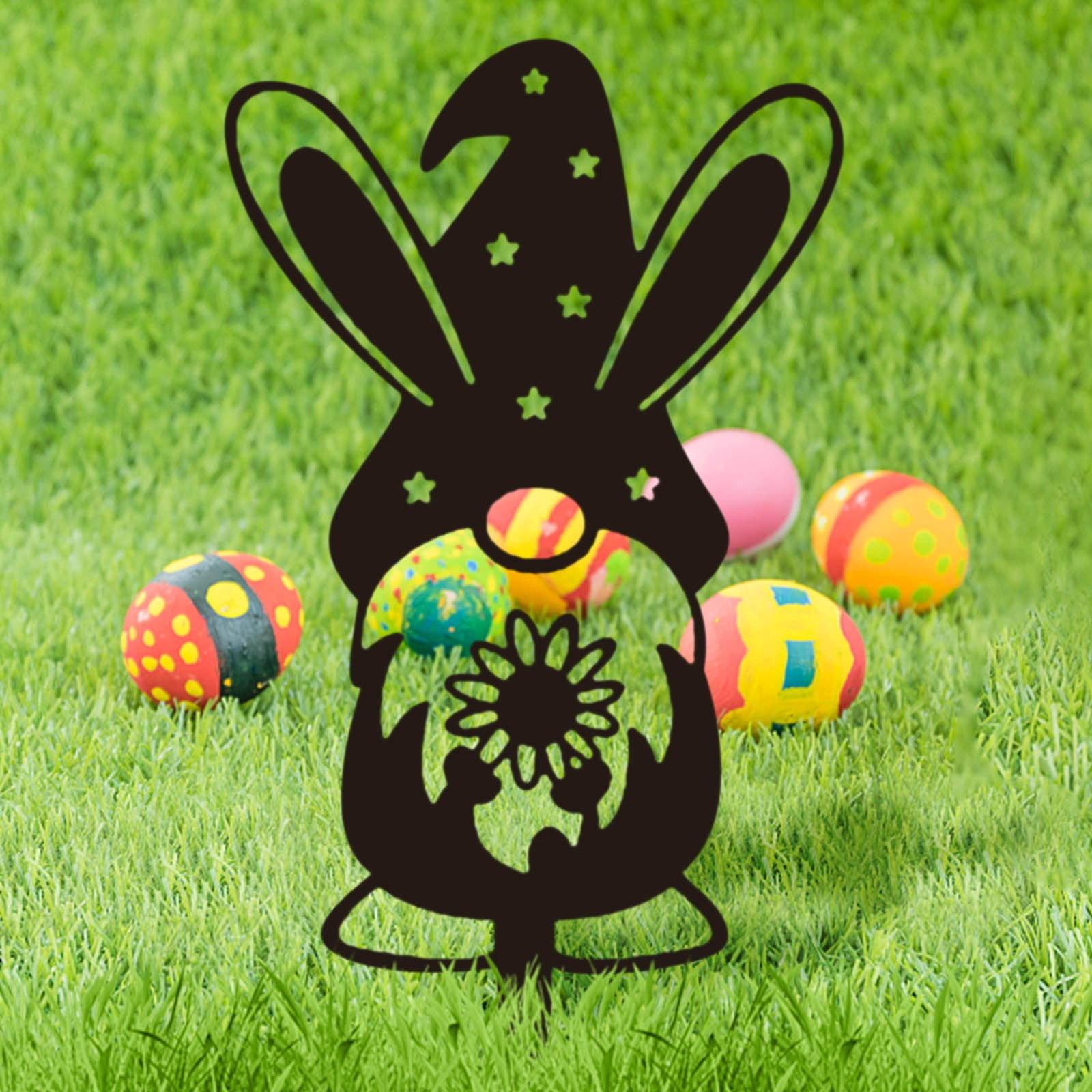 Vikakiooze Home Decor Under $5, Metal Easter Gnomes Yard Signs Outdoor ...