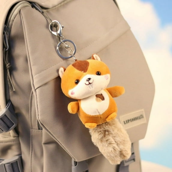 Vikakiooze Home Decor Under $5, Squirrel Plush Toy Pendant Keychain School Bag OrNament