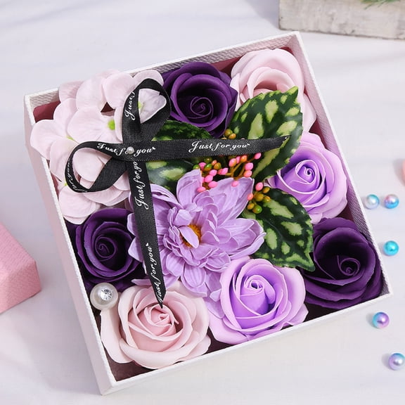 Vikakiooze Home Decor Under $5, Valentine's Day DIY Soap Flower Gift Rose Box Wedding Home Festival Gift