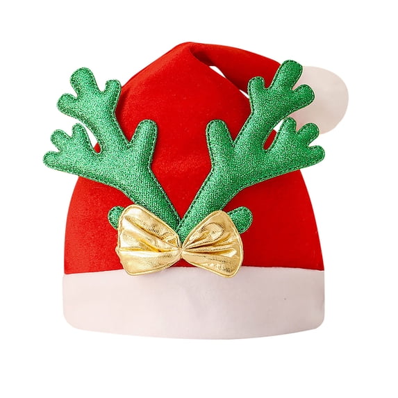 Vikakiooze Home Decor Unisex Christmas Decoration Outdoor Antler Plush Cute Christmas Hat