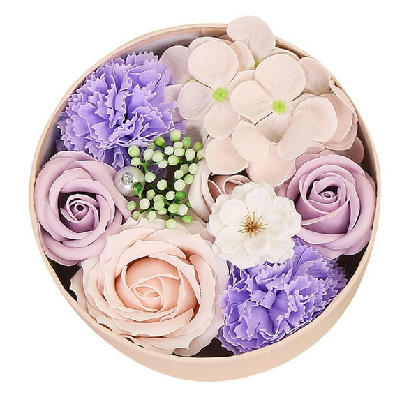 Vikakiooze Home Decor , Valentine's Day DIY Soap Flower Gift Rose Box Bouquet Wedding Home Festival Gift