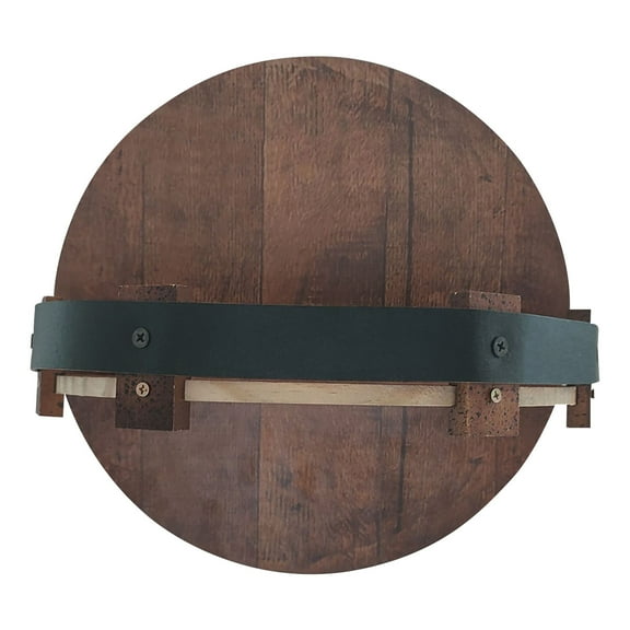 Vikakiooze Home Decor Whiskey Barrel Shelf Bar Retro Wall Hanging Wooden Wine Rack