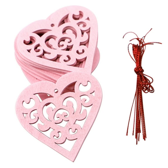 Vikakiooze Home Decor Wooden Festive Wedding Supplies Valentines Day Heart Hollow Love Decoration