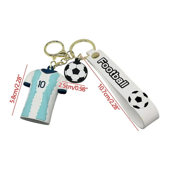 Vikakiooze Home Decor , World Cup Soccer Uniform Keychain 3D Glue Creative Football Uniform Pendant Football Charm Football Ornament Keychain