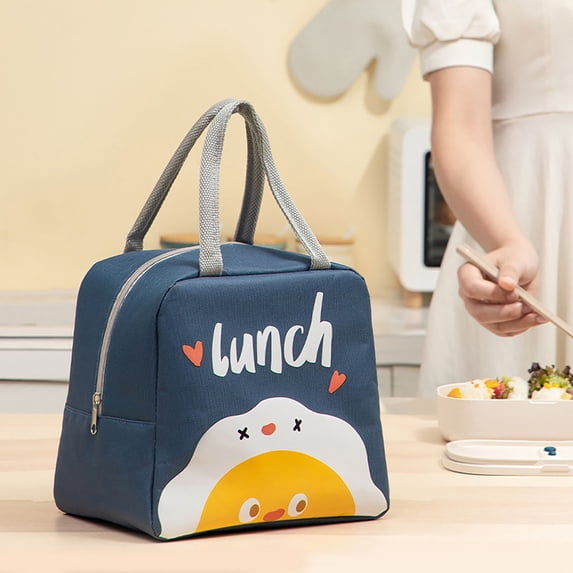 Vikakiooze Home Storage and Organization Thermal Insulation Bag Cartoon Cute Thermal Insulation Bag Large Capacity Portable Lunch Bento Portable Bag Thermal Insulation Lunch Box Bag