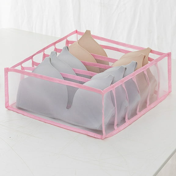 Vikakiooze Household Foldable Mesh Underwear Storage Box Socks Bra And Panties