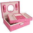 thumbnail image 1 of Vikakiooze Jewelry Box With Lock And Mirror Jewelry Organizer Storage Case With 2-Layers Display For Earrings Bracelets Rings Watches, 1 of 8