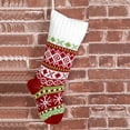 thumbnail image 1 of Vikakiooze Knitted Christmas Stocking Gift Bag Christmas Decorating Supplies Candy Stocking Christmas Decorations Christomas Gift, 1 of 8