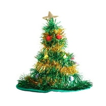 Vikakiooze LED Christmas Hat Christmas Decoration Supplies Non-woven Rain Silk Christmas Hat Party Supplies Dress Up, Christmas Party Hats