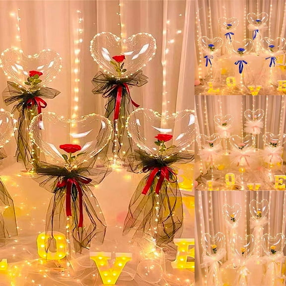 Vikakiooze LED Rose Bouquet Luminous Christmas Decorate Gift Decoration Party Wedding