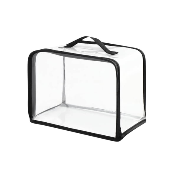 Vikakiooze Large Clear Travel Packing,Clear Vinyl Zippered Storage Bags See Through Moving Bag Plastic Storage Bags PVC Multipurpose Pouch with Handle