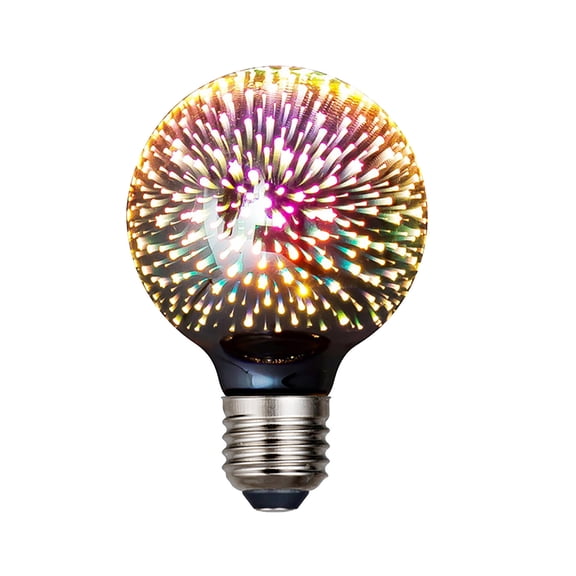 Vikakiooze Light Bulb, 3D Colored Glass Light Bulb, 3D Decorative Lamp Scatter Lamp Christmas Day, Used For Holiday Party Lighting, Creating , Multi-Color,Christmas Decor