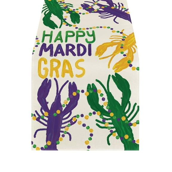 Vikakiooze Mardi Gras Table Flags Purple Carnival Decorations Indoor Outdoor Party Decorations