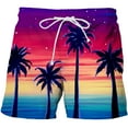 thumbnail image 1 of Vikakiooze Men 3D Printing Breathable Seaside Vacation Beach Shorts Swimming Trunks, 1 of 2