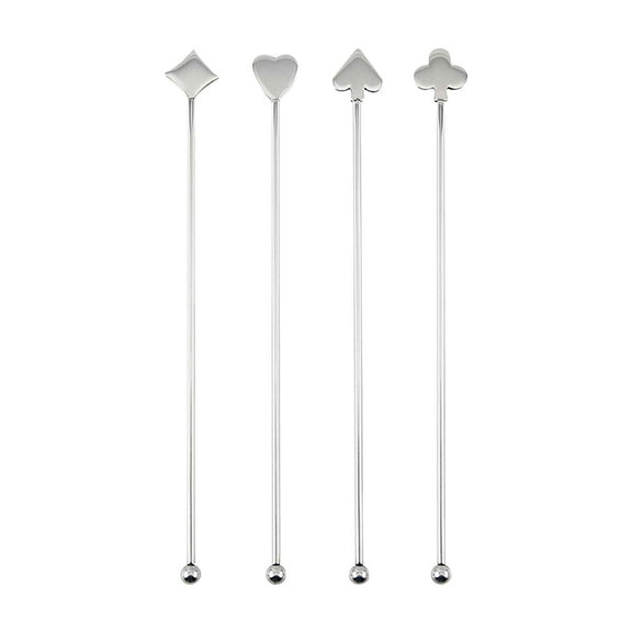 Vikakiooze Metal Stir Sticks, Stainless Steel Coffee Beverage Stirrer Stirring Cocktail Beverage Swirling Stick,Home Clearance