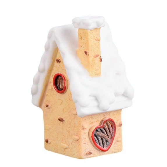 Vikakiooze Mini 2.08Inches Christmas Scene Village Houses, Christmas Snow House Crafts Tree House Garden Accessories, Indoor Garden Decor for Christmas Decoration, Christmas Party Supplies
