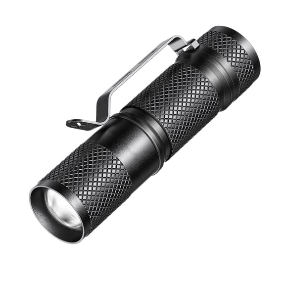 Vikakiooze Mini Aluminum Alloy Flashlight Telescopic Focus With Pen Clip Flashlight Outdoor Bright Flashlight
