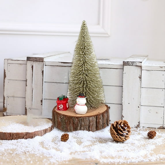 Vikakiooze Mini Artificial Christmas Pine Tree 8.27'' Christmas Decorations Christmas Tree Desktop Decoration Scene Layout Door Decoration, Xmas Ornaments Gift