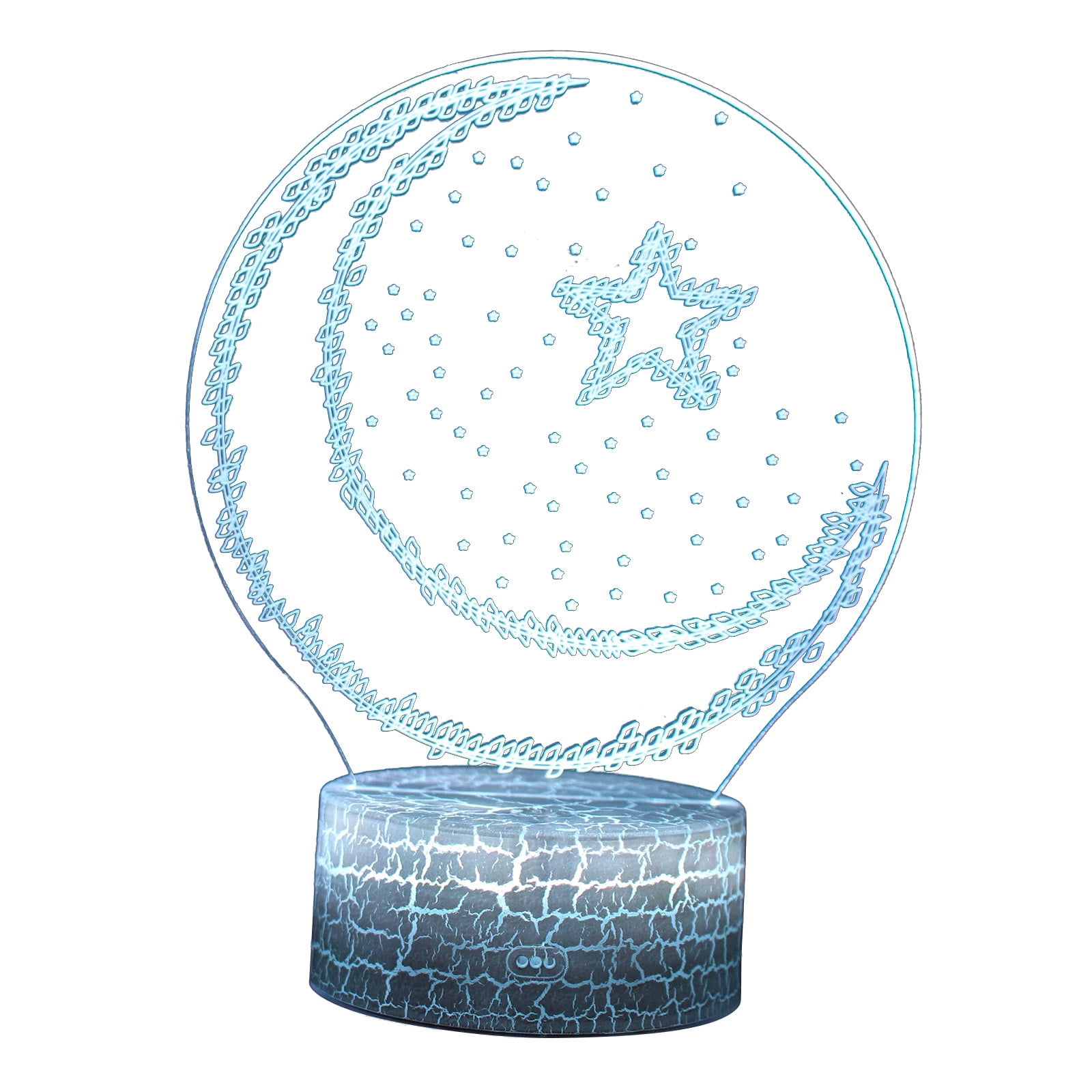 Vikakiooze Mubarak Ramadan LED DIY Lamp Eid Decorations Moon Star Night ...