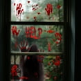 thumbnail image 1 of Vikakiooze Outdoor Halloween Decorations, Halloween Horror Handprint Glass Window Window Electrostatic Sticker Decorative Wall Sticker, 1 of 8