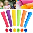 thumbnail image 1 of Vikakiooze Popsicles Molds,6pcs Multi Colors Popsicle Maker with Lids for Kids,Baby Popsicle Molds for DIY,Frozen Silicone Popsicle Bags Ice Pop Mold for Popsicles/Yogurt Sticks/Jelly/Chocolates, 1 of 9