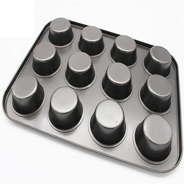 Vikakiooze Promotion on Sale! 12 Cup Carbon Steel Muffin Cupcake Baking Pan Non Stick Dishwasher